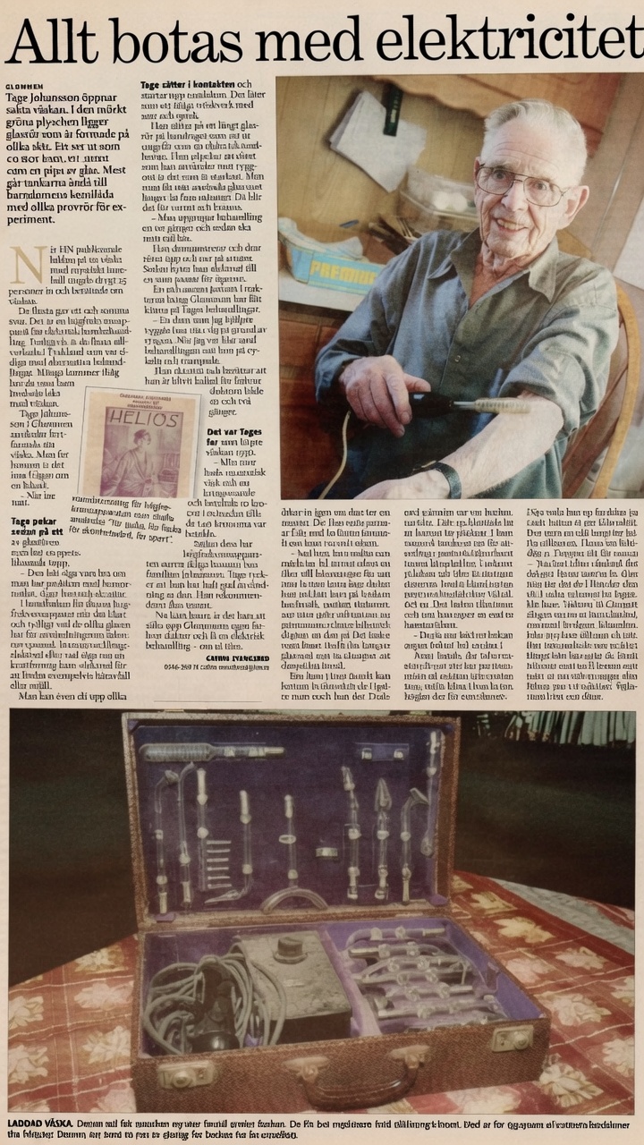Newspaper article: Allt botas med elektricitet